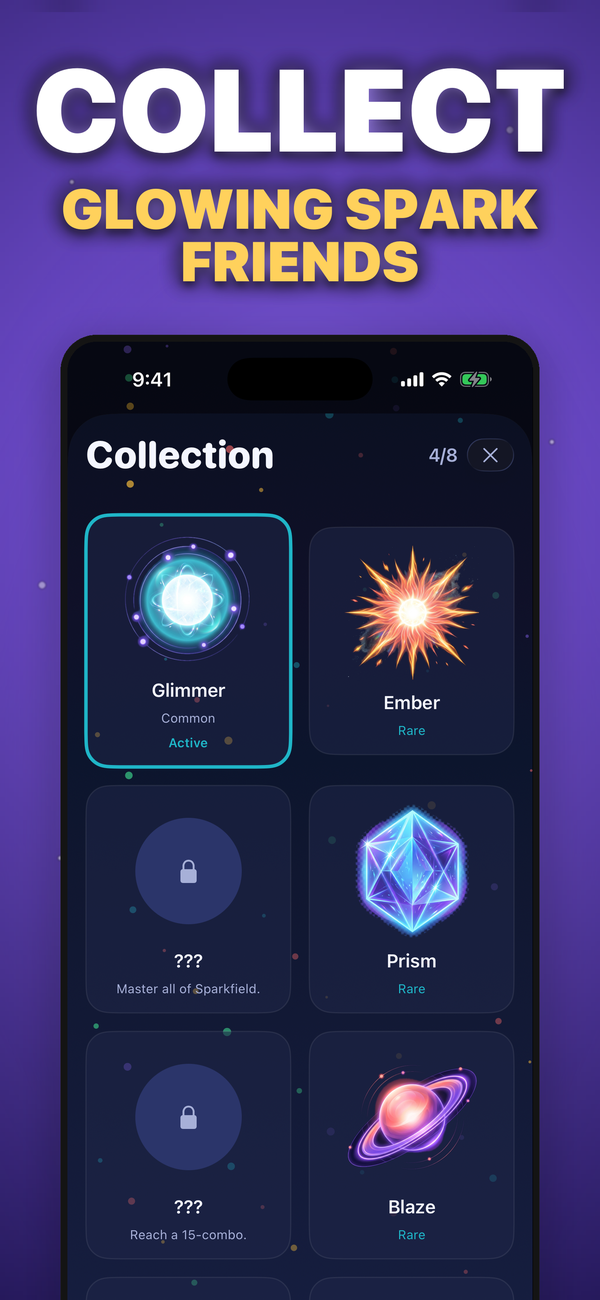 Collect glowing Spark friends