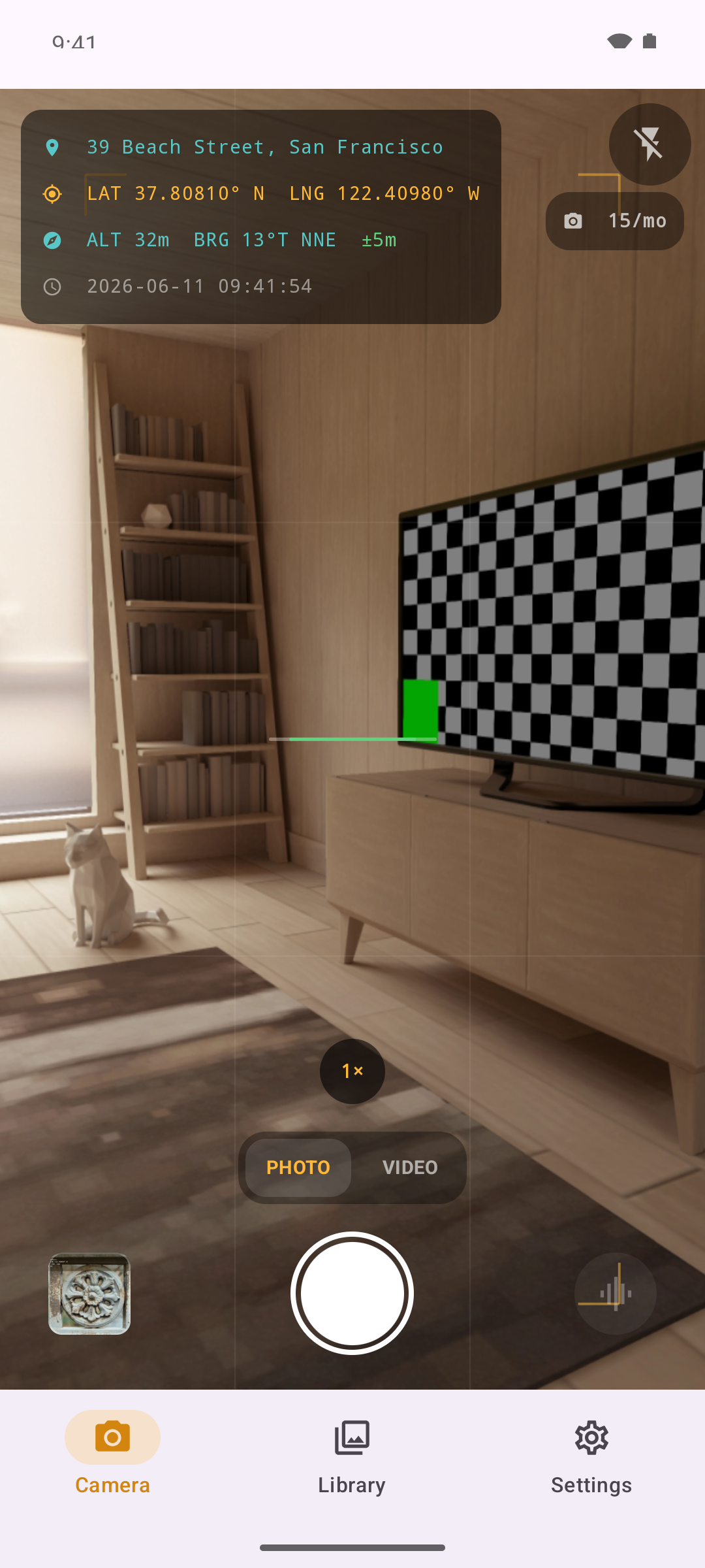 Stampr Android camera with GPS stamp overlay